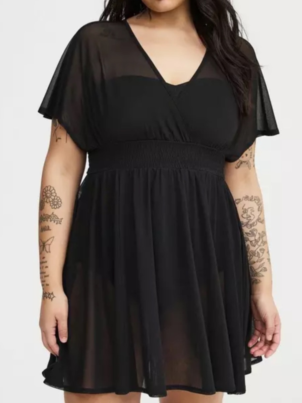 Torrid Smocked Cover-Up mini Dress - 1